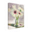 Art mural sur toile tendue - "Gerberas blancs" Bley Hack pour décoration de salon, de chambre à coucher ou de bureau - 14 x 19