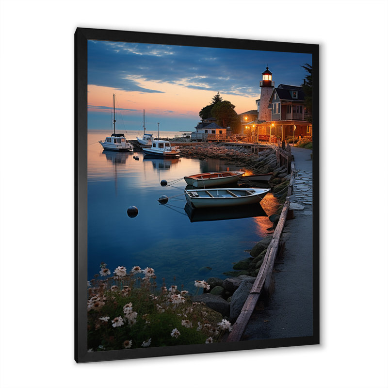 Port Harbor Serenade I - impression, Cadre photo noir, H 20 po x l 12 po x P 1 po