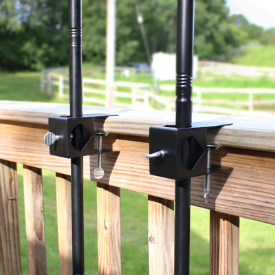 Ibarra 2.25" Black Steel Outdoor Torch Holder - Set of 4