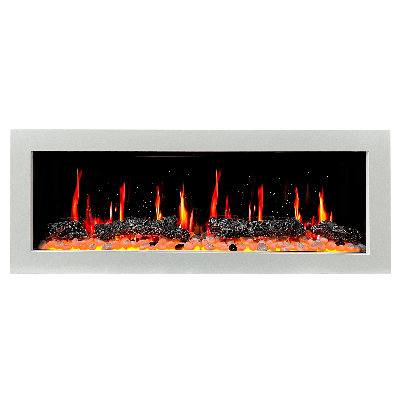 Litedeer Homes Gloria II 48" W Electric Fireplace - Driftwood Logs & River Rocks