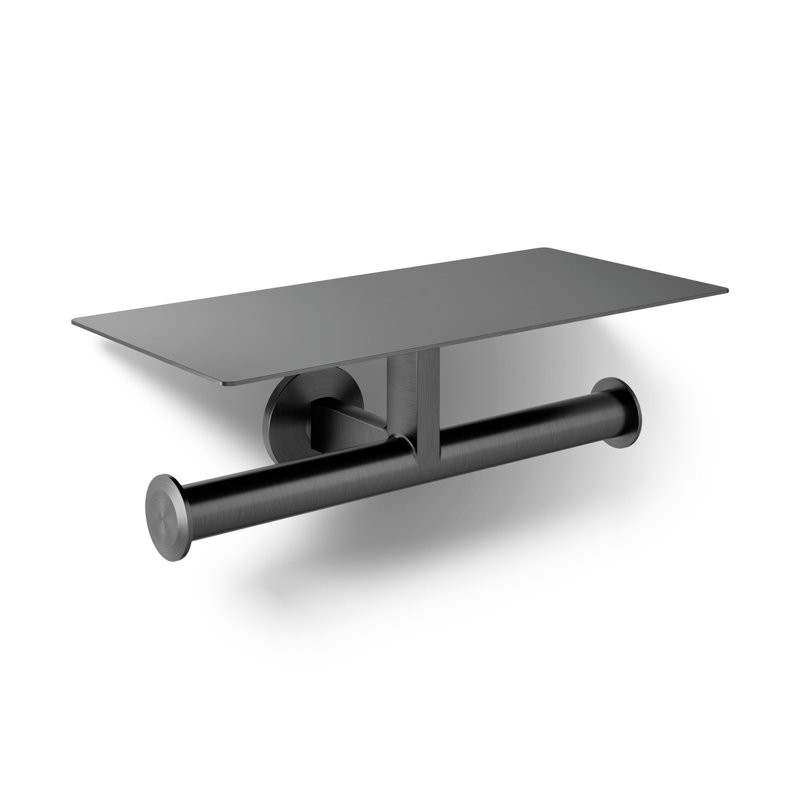 Components Covered Double Toilet Paper Holder