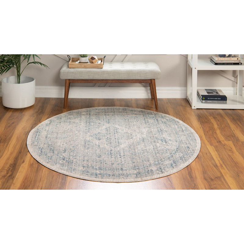 Gabbs Oriental Indoor Rug, Round 4'