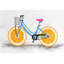 Orange Wheel Bike - reproduction encadrée avec passe-partout pour la décoration intérieure