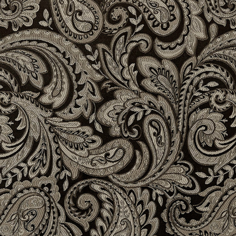 Jacquard Window Valance Black 50x18", Black