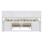 Full Size Wood Daybed With 2 Bedside Cabinets, Upper Shelves And 4 Drawers-1177581442