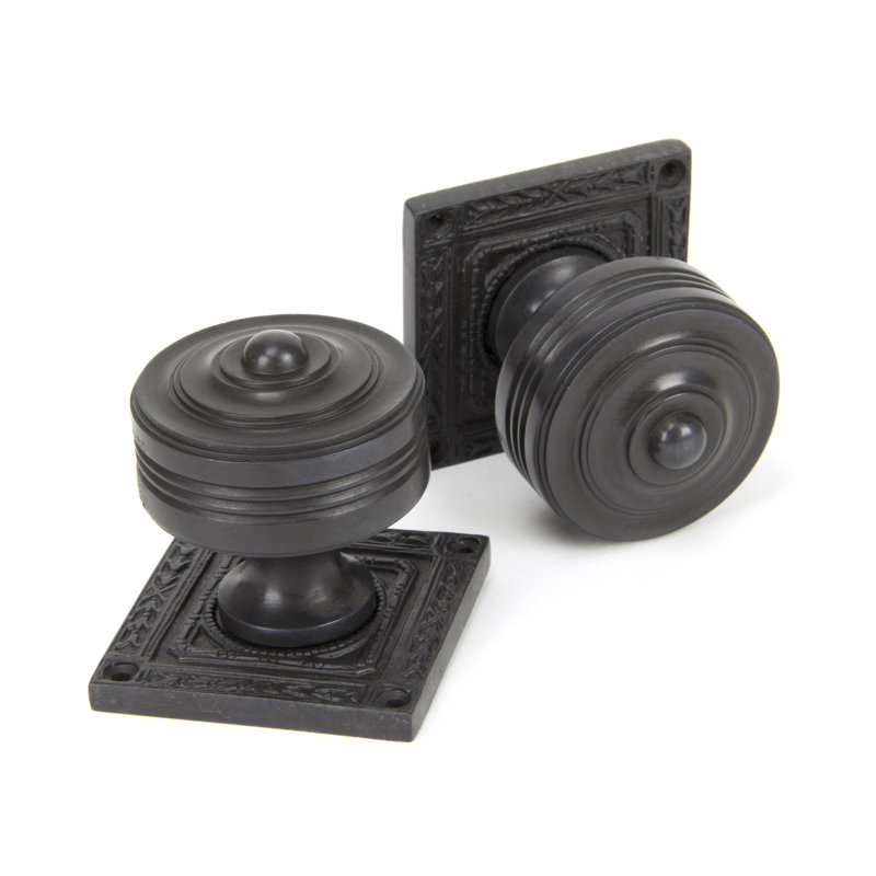 Tewkesbury Passage Door Knob, Aged Bronze