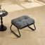 2-piece Tufted Fabric Lounge Chair With Ottoman, Modern Metal Frame Recliner Set