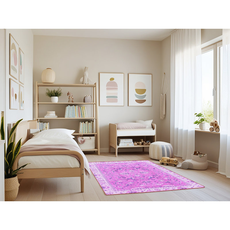 Tapis oriental en laine / polyester tissé à la machine Bangerter, Rectangle 3 pi x 5 pi