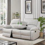 78.5"Pillow Top Arm  Reclining Sofa with Drop down table and Cupholders