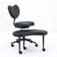 Chaise, chaise à pieds croisés avec roulettes, support lombaire de bureau, tabouret réglable, coussin de siège grande taille, design, Fidgety individuels, Comfort Support Plus: unité centrale noire, version améliorée, design pour