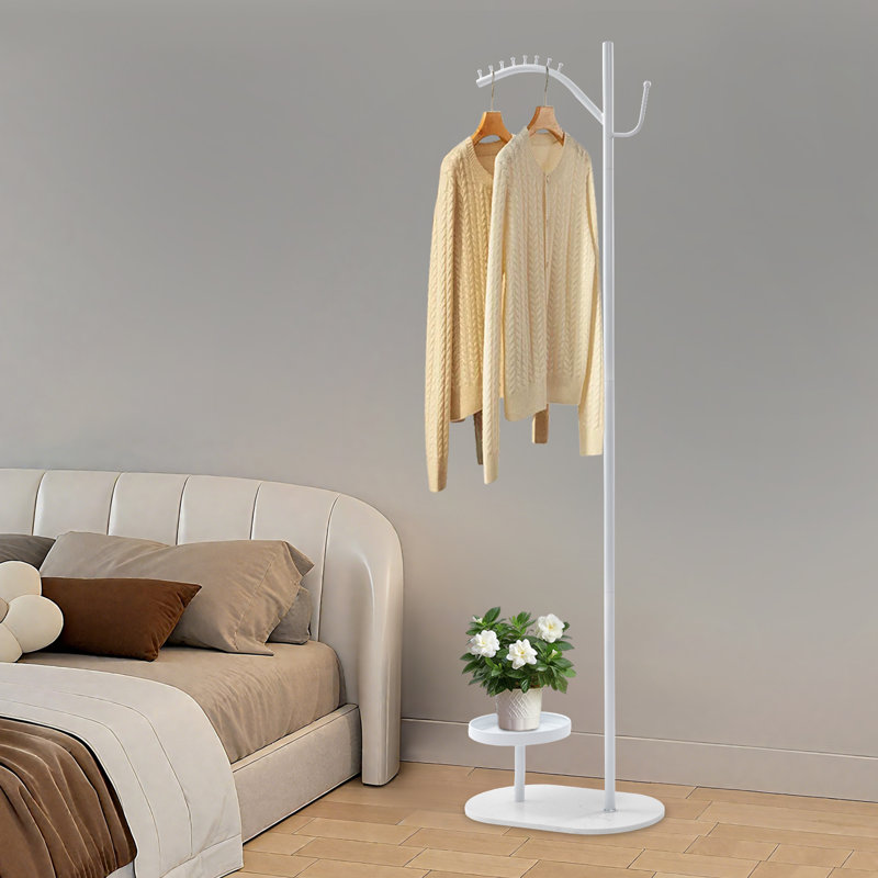 Portemanteau sur pied 71 po, Blanc