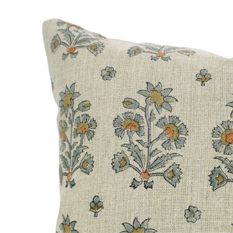 Housse de coussin en lin épais Fab Fabine, décoration d'automne (Sadabara), H 18 po x l 18 po, Gris, Carré