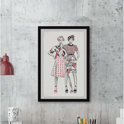 " Two Girls " by Marmont Hill Painting Print