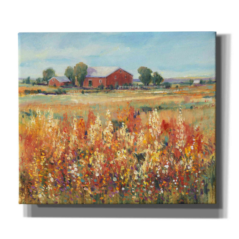 «Country View II» par Tim O'toole, art mural sur toile, H 26 po x l 30 po x P 1,5 po