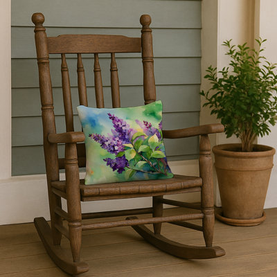 Coussin décoratif aquarelle lilas mauve New Hampshire