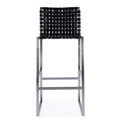 Butler Urban Brown Woven Leather Bar Stool