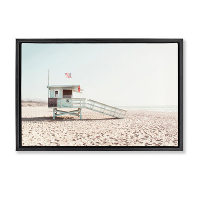 Cadre flottant pour drapeau américain Lifeguard Hut, design par Sissi et Seb