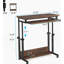 Bureau avec roulettes, table pour ordinateur portable pratique, bureau à hauteur réglable