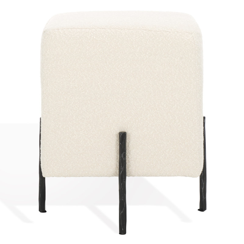 Jessa Square Standard Ottoman, Black