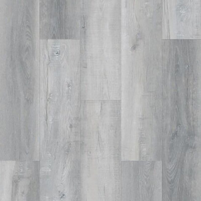 Teramo Plancher en vinyle SPC à clic imperméable, 7 po x 54 po x 6 mm avec sous-couche intégrée