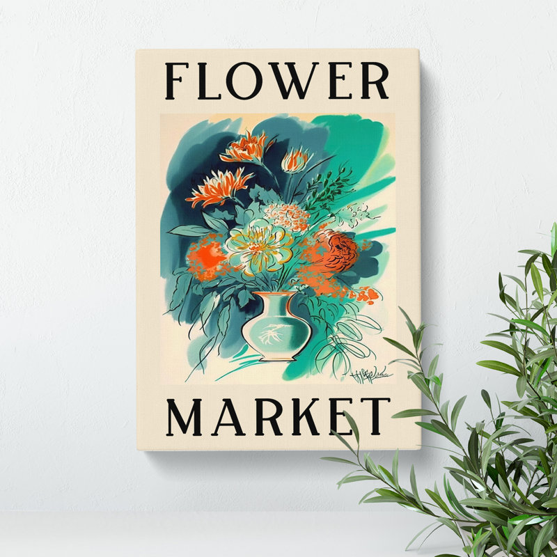 Antique Flower Market Exhibition No.4 - Wrapped Canvas, 50cm H x 35cm W x 3cm D
