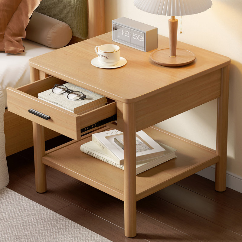 Table de bout K / D avec 1 tiroir, couleur naturelle