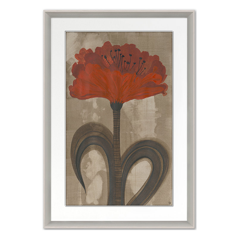 Orange Blossom Print by Morlock, Jody, White Wash Oak Single Picture Framed, 26'' H x 18'' W