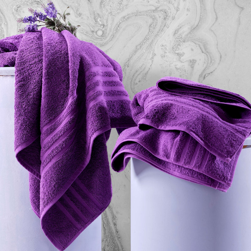 Ensemble de 2 draps de bain géants 100% coton, surdimensionnés et absorbants, Mauve