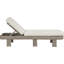 Chaise longue d'extérieur en oléfine crème et osier Audiel-129907351