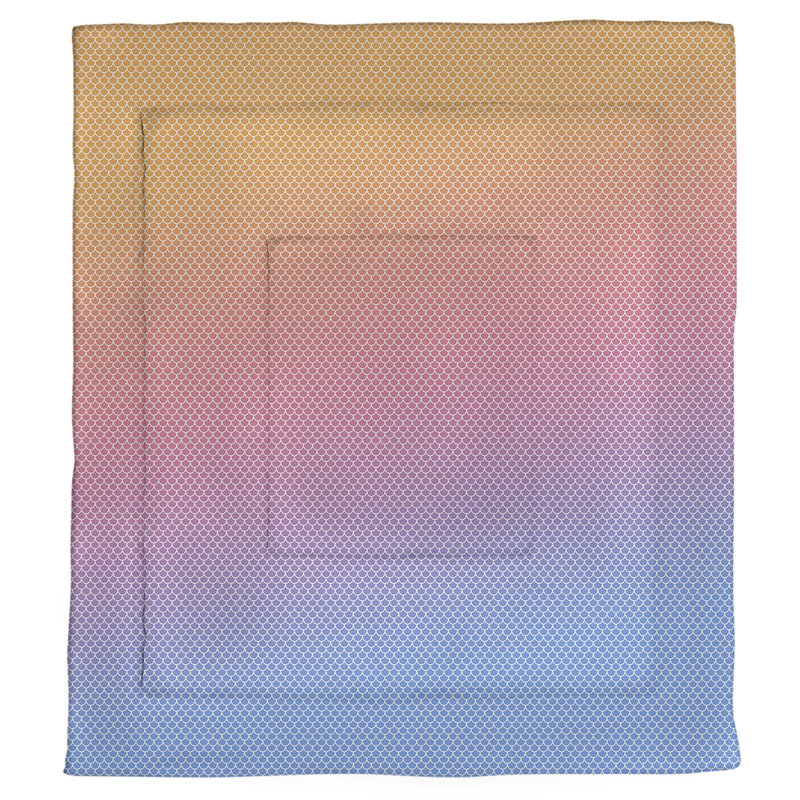 Édredon simple réversible Katelyn Elizabeth, Édredon simple, Jaune / rose / bleu