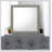 Mari Light Gray Finish Mirror