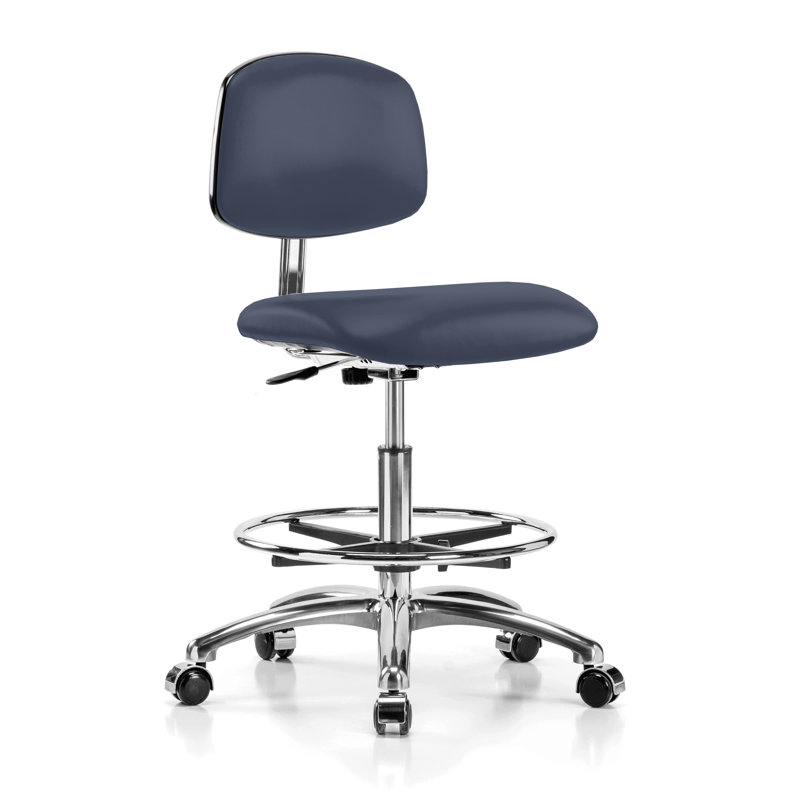 Catawba PERCH Electro-Static Dissipating (ESD) Cleanroom Chair with Foot Ring | High Bench Height 24-33.5"
