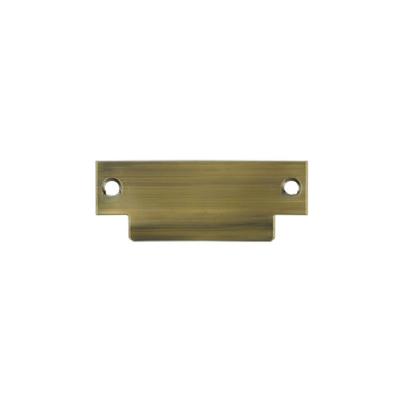 Deltana SPBDB478U26D ANSI Blank T- Strike, 4-7/8" x 1-1/4", Without Hole in Brushed Chrome, Antique Brass