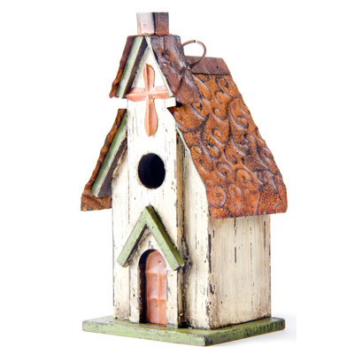 Strader 11.81'' H x 6.69'' W x 4.84'' D Hanging Weather Resistant Birdhouse