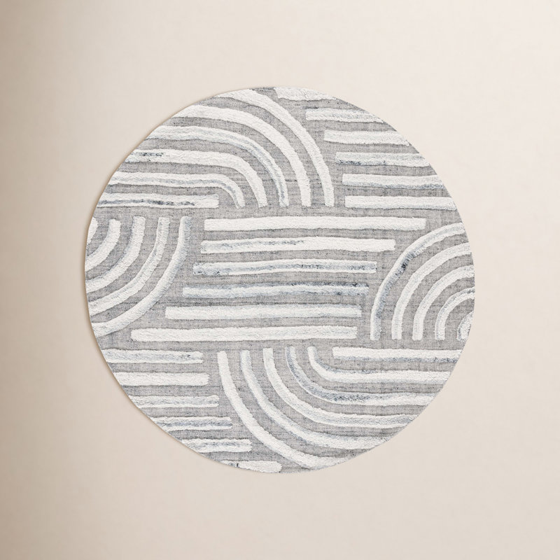 Seri Abstract Indoor Rug, Round 6'