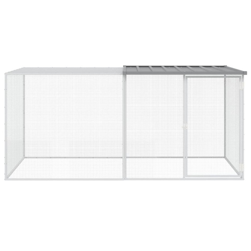 Poulailler avec treillis métallique Easa, Gris clair, H 35,4 po x l 79,9 po x P 38,6 po