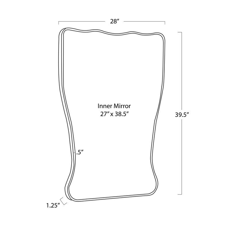 Miroir Piero, Laiton naturel