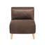 Fauteuil-lit convertible 2-en-1, canapé-lit pliable moderne Mid-Century avec pieds en bois, fauteuil multifonctionnel pour petit espace, bureau d'appartement