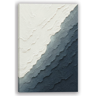 "Shadow Current" Abstract Gradient Wrapped Canvas