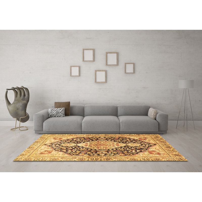 Tapis brun traditionnel Traditional 4092, Rond 4 pi