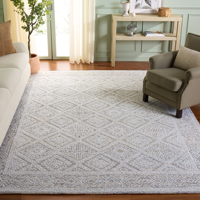 Allyana 229 Area Rug In Taupe / Ivory, Rectangle 8' x 10'