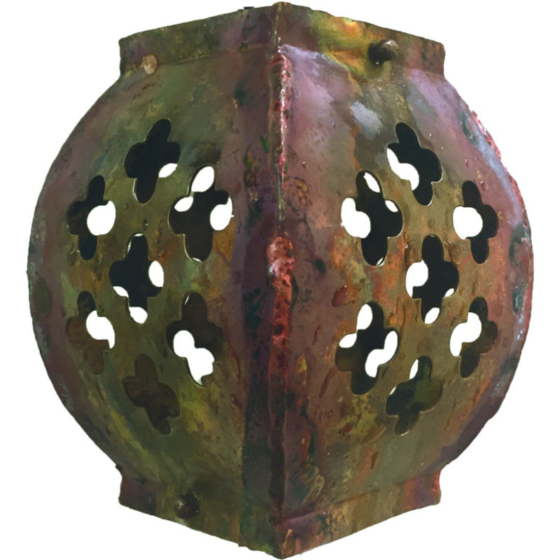 Copper Lantern Cup Rain Chain with Collection Basin, Decorative Gutter Downspout, by Dalen Products