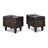 Storage Benches 3 pcs Dark Brown Solid Wood Pine & Faux Leather