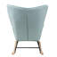 Chaise berçante Mid-Century en tissu avec pieds en bois