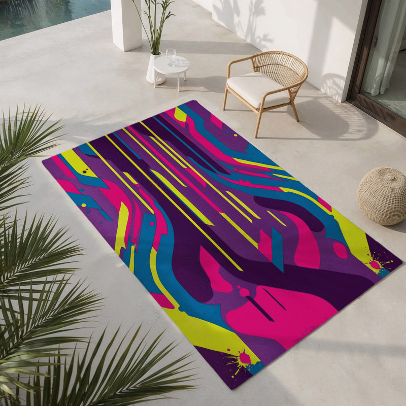 Tapis intérieur et extérieur Laser Path, Rectangle 1 pi 6 po x 2 pi 6 po