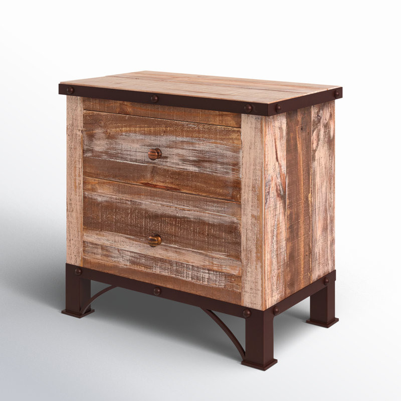 Table de chevet 2 tiroirs Dodge Lupita