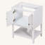Base de meuble-lavabo 24 po seulement, structure en bois massif, armoire de rangement avec portes et tablette ouverte-102308894