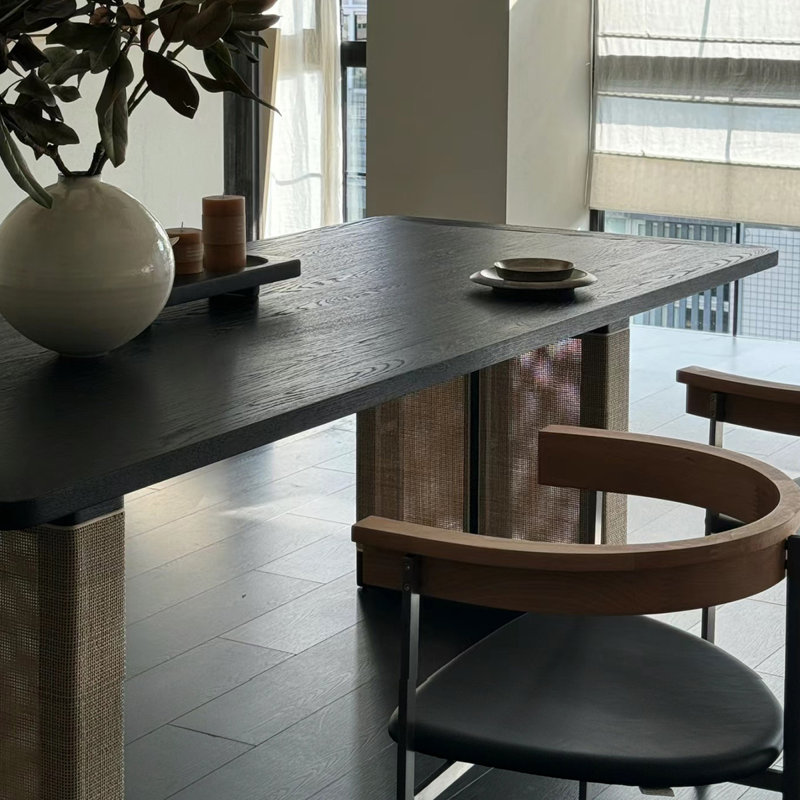 Table de salle à manger Wabi-sabi, H 29,52 po x L 70,86 po x l 31,49 po