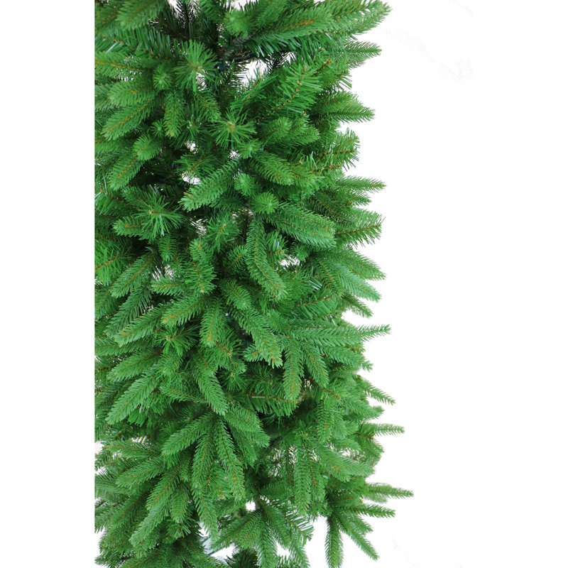 7.5-Foot Green Pine Slim Artificial Christmas Tree with Metal Stand