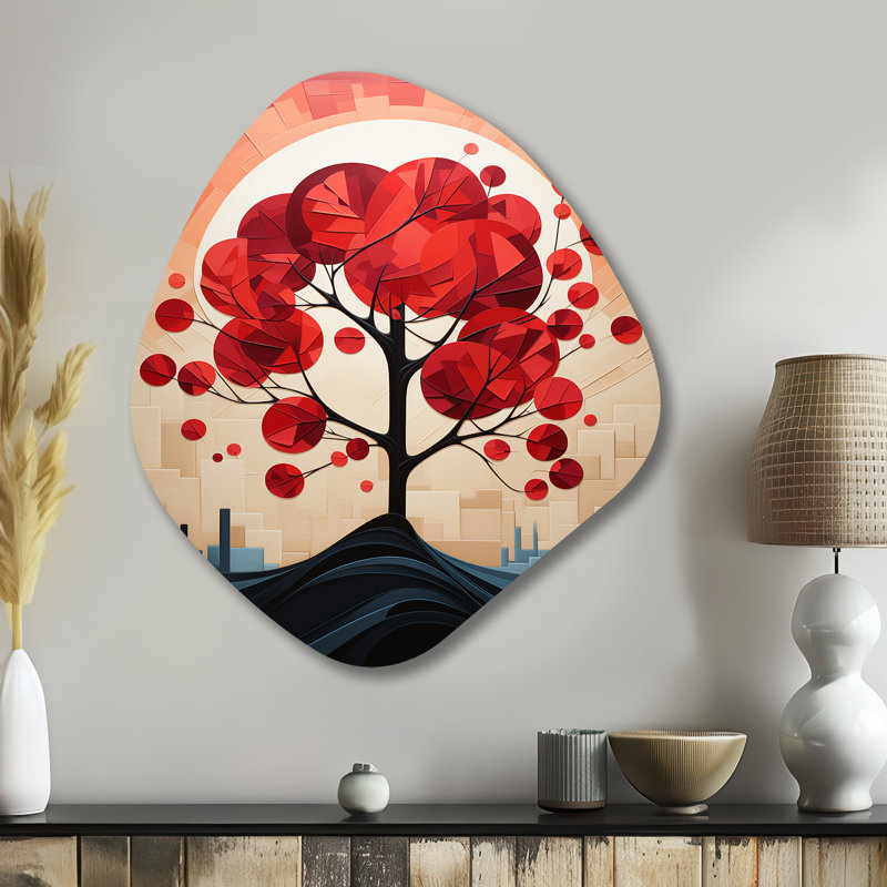 Art mural asymétrique en métal Lehoux, H 35 po x l 31 po